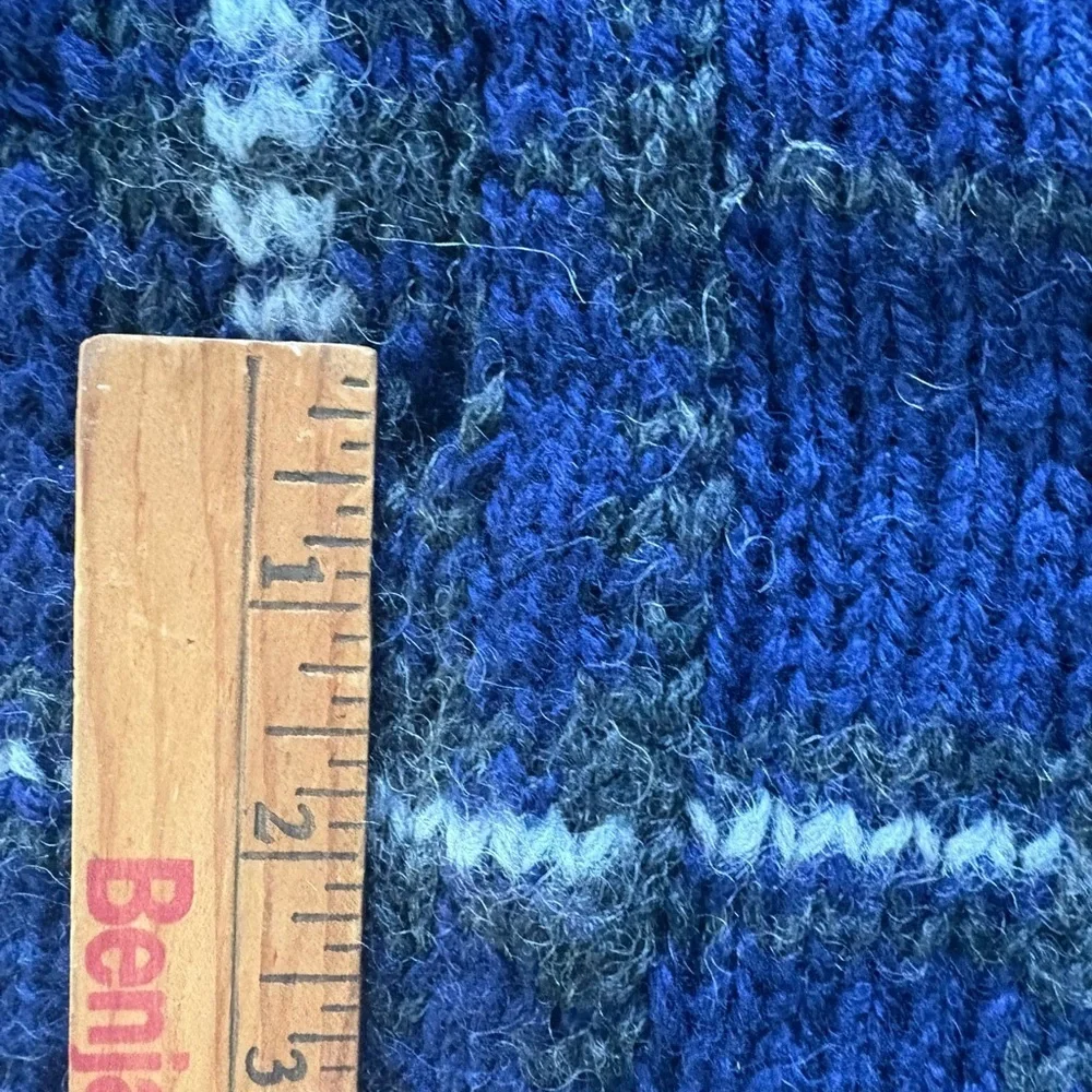 Woolmark Patchwork Vintage Sweater  XL